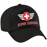 Super chirurg pet zwart voor dames en heren - zorgpersoneel baseball cap - waardering / steun petten