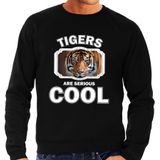 Dieren tijgers sweater zwart heren - tigers are serious cool trui - cadeau sweater tijger/ tijgers liefhebber