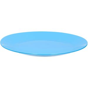 3x stuks ontbijt/diner bordjes hard kunststof 21 cm in het blauw. Outdoor servies camping/picknick/verjaardag