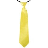 2x stuks gele carnaval verkleed stropdas 40 cm verkleedaccessoire voor dames/heren