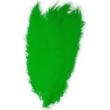 Grote veer/struisvogelveren groen 50 cm - Carnaval feestartikelen - Sierveren/decoratie veren - Charleston veer