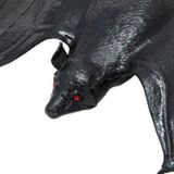 Chaks nep stretchy vleermuis 23 cm - zwart - griezel/horror thema decoratie dieren