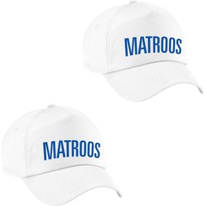 Matroos/Matrozen verkleed pet/cap 2x wit volwassenen - Matrozenhoedjes