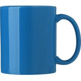 Bellatio Design Koffie mokken/bekers Nantes - 6x - keramiek - met oor - kobalt blauw - 300 ml