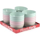 Plasticforte kommetjes/schaaltjes - 8x - dessert/ontbijt - kunststof - D12 x H5 cm - mintgroen