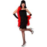 Jaren 20 Twenties verkleed jurkje - Zwart charleston flapper verkleedkleding jurk voor dames/meiden