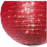 Rode lampion met glitters 25 cm