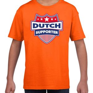 Dutch supporter schild t-shirt oranje voor kinderen - Nederland landen shirt / kleding - EK / WK / Olympische spelen outfit
