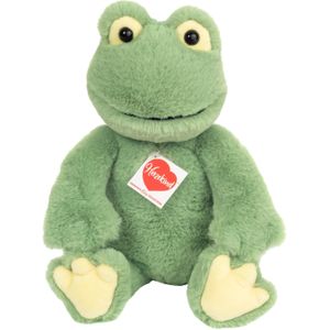 Hermann Teddy Knuffeldier Kikker - zachte pluche stof - premium knuffels - groen - 32 cm