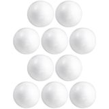 10x Hobby/DIY piepschuim bal/bol 12 cm - Kerstballen maken - Knutselen basis materialen/hobby materiaal