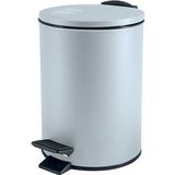 Spirella Pedaalemmer Cannes - ijsblauw - 3 liter - metaal - L17 x H25 cm - soft-close - toilet/badkamer