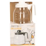 Theepot met wit deksel en handvat 1 liter - Glazen thee/koffie potten - 1000 ml theepot