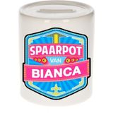 Kinder spaarpot voor Bianca - keramiek - naam spaarpotten