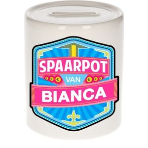 Kinder spaarpot voor Bianca - keramiek - naam spaarpotten