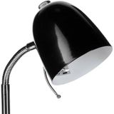 Atmosphera Tafellamp/bureaulampje Design Light - metaal - zwart/zilver - H35 cm - Leeslampje