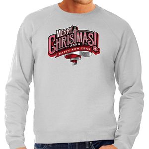 Merry Christmas Kerstsweater / Kerst trui grijs voor heren - Kerstkleding / Christmas outfit
