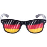 4x stuks zwarte Duitsland vlag bril voor volwassenen - Supporters verkleed accessoires