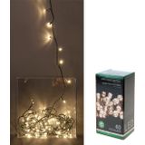 2x Kerstverlichting warm wit buiten 40 lampjes - LED lichtsnoer