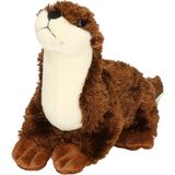Uni Toys Knuffeldier Otter - zachte pluche stof - bruin - 16 cm - dieren speelgoed