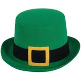 St. Patricks Day verkleed hoed en stropdas - groen - volwassenen - carnaval