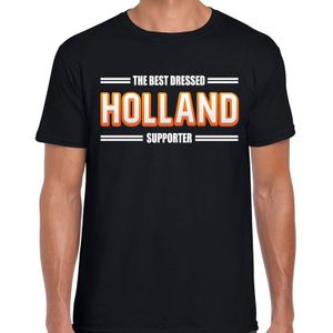 Oranje / Holland - the best dressed Holland supporter t-shirt zwart voor heren - Nederlands elftal fan shirt / kleding
