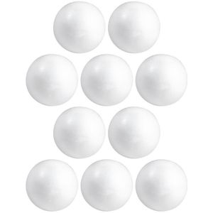 10x Hobby/DIY piepschuim bal/bol 10 cm - Kerstballen maken - Knutselen basis materialen/hobby materiaal