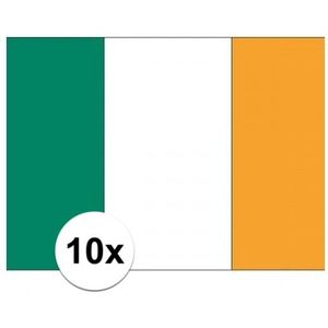10x stuks Vlag Ierland stickers