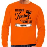 Bellatio Decorations Oranje Koningsdag sweater - echte Koning komt uit Tilburg - heren - trui