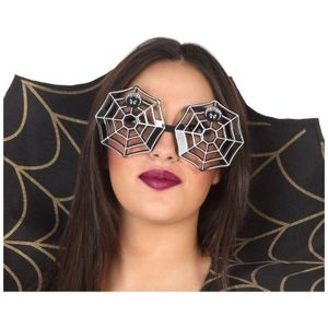 Halloween/horror spinnenweb bril voor volwassenen - Halloween verkleed accessoire