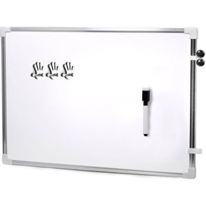 Magnetisch whiteboard/memobord met marker/ophanghaak magneten - 60 x 40 cm