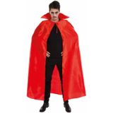 Halloween Dracula cape - voor volwassenen - rood - satijn - L163 cm