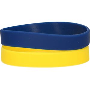 Supporters vlag Zweden set van 2x polsbandjes in de kleuren blauw en geel - Landen fanartikelen