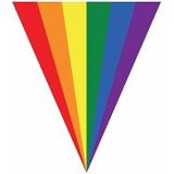 5x Gay pride regenboog slingers 5 meter - Vlaggenlijnen - LHBT thema artikelen