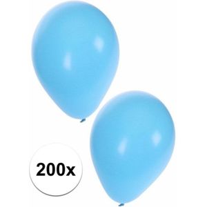 Lichtblauwe ballonnen 200 stuks