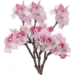 Set van 4x stuks roze appelbloesem kunstbloem/tak met 17 bloemetjes 36 cm - Nepbloemen - Kunstbloemen