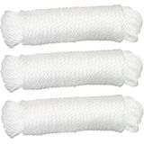 AMIG paracord touw - 3x - 10 meter - D5mm - 110kg - polypropyleen - wit