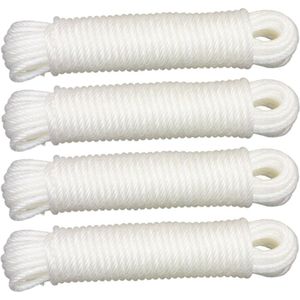 AMIG paracord touw - 4x - 15 meter - D5mm - 110kg - PE/PVC - wit