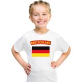 Duitsland t-shirt met Duitse vlag wit kinderen