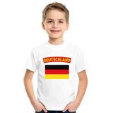 Duitsland t-shirt met Duitse vlag wit kinderen