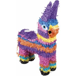 Gekleurde pinata ezel 55 cm - Pinata feest/verjaardag accessoires voor kinderen