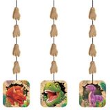 Dinosaurus feest thema hangdecoraties 9x stuks - Verjaardag feest thema voor kinderen