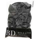 Bellatio Decorations ballonnen - 45 stuks - zilver - 27 cm - helium of lucht - verjaardag / versiering