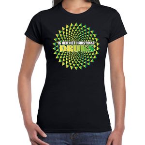 Bellatio Decorations Foute party t-shirt dames - Ik heb het hartstikke druks - groen - carnaval