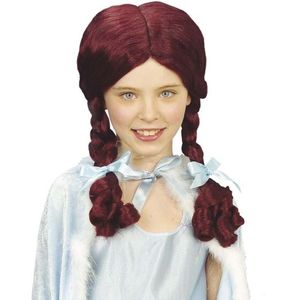 Alice verkleed pruik voor kinderen - meisjes carnavals pruik bruin