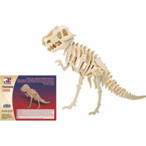 Houten 3D Puzzel T-rex Dinosaurus (28 stukken) - Dieren Bouwspeelgoed