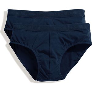 Fruit of the Loom classic slip heren ondergoed katoen donker blauw 6-pack Maat XL - Ondergoed voor heren