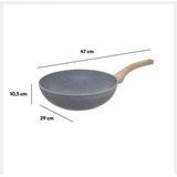5Five Wokpan/hapjespan - aluminium - Alle kookplaten/warmtebronnen geschikt - grijs - dia 28 cm
