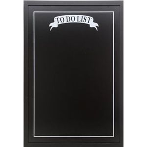 Zwart krijtbord/memobord To Do List 40 x 60 cm incl krijtjes - Takenlijst bord - Boodschappenlijstje - Woondecoraties - Wanddecoratie/muurdecoratie