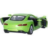 Welly Speelgoed Mercedes Benz auto - lichtgroen - die-cast metaal - 11 cm - Model AMG GT