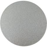 Excellent Houseware placemat - zilver - D33 cm - glitter - rond - tafeldecoratie